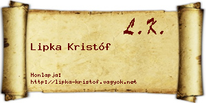 Lipka Kristóf névjegykártya