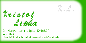 kristof lipka business card