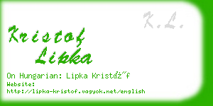 kristof lipka business card